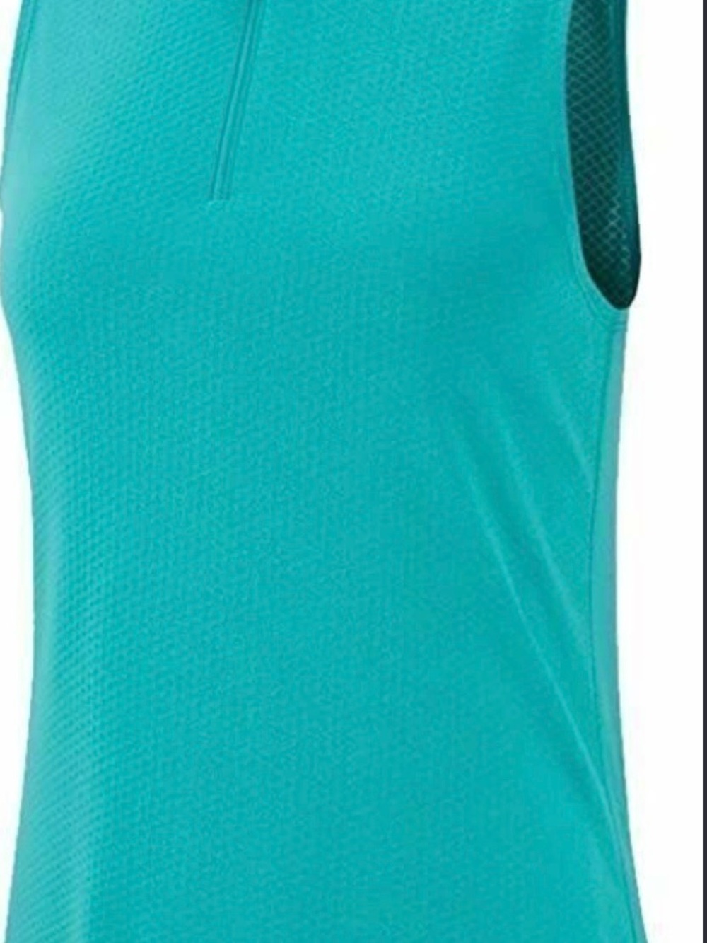 Woman teal golf tank